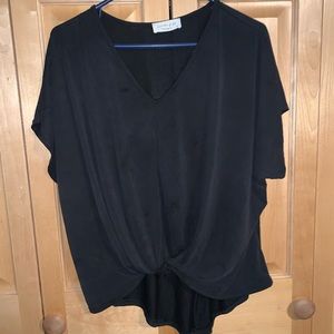 Brand new black oversized twisted front teeshirt